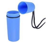 Tnyvm Contenedor de botella de almacenamiento impermeable azul con cordón, caja seca flotante para kayak, canoa, barco, buceo, esnórquel, funda de plástico impermeable con gancho, cuerda, junta tórica