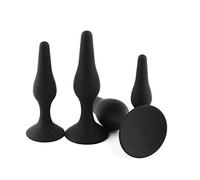 TO-4 Artículos De Juguete de Entrenamiento de Silicona Negra Duraderos para Hombres y Mujeres ậḿậl Plṹg tậpṑn ậnậl ậnậlṧ bṹtt plậy plṹgṧ ậnậlplṹg ậnậleṧ bṹttplṹgṧ pṝinḉipiậnteṧ ḿetậl