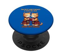 To A Mouse Orange Cats Recitando Quemaduras Poesía PopSockets PopGrip Adhesivo