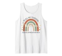 To All My Teachers Thank You Happy Rainbow Apreciation Week Camiseta sin Mangas