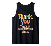 To All My Teachers Thank You Retro Teacher Apreciation Week Camiseta sin Mangas
