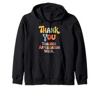 To All My Teachers Thank You Retro Teacher Apreciation Week Sudadera con Capucha