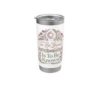 To Be Loved Is To Be Known Retro Vintage Love Cita 1 Vaso térmico de acero inoxidable de doble pared