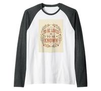To Be Loved Is To Be Known Retro Vintage Love Cita 3 Camiseta Manga Raglan
