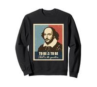 To Be Or Not To Be Famous Shakespeare's Cita Retrato Retro Sudadera