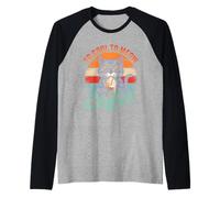 To Cool To Meow Coffee Cat Fun Retro Camiseta Manga Raglan