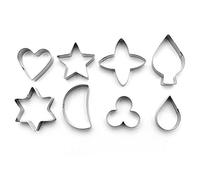 TO-DO Juego de moldes de Metal para Pasta polimérica con Forma de corazón, Estrellas, Luna y Gotas