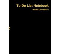 To-Do List Notebook | Daily Checklist Planner with Water Tracker | Minimalist Design | Holiday Black & Gold Edition: Daily Productivity Checklist • Hydration Tracker • Simple Minimalist Interior