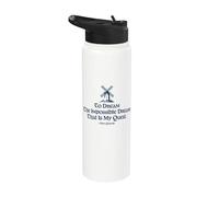 To Dream The Impossible Dream Windmill Estampado Azul Marino Stainless Steel Insulated Water Bottle