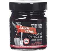 To Filema Tis Lelas Fruta en Almíbar Hecho a mano - Cereza Agria Sin azúcar añadido, Paquete de 2 x 240 g (Total: 480g)