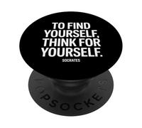 To Find Yourself Socrates - Dicho de un filósofo PopSockets PopGrip Adhesivo