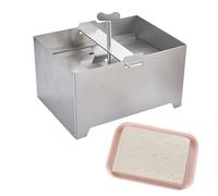 To Fu Press, Prensa De To Fu Acero Inoxidable,Prensa Para Hacer To Fu,Máquina Para Hacer Paneer Ajustable Con Orificio De Drenaje Y Bandeja De Goteo,Molde T Ofu Para Hacer En Casa 1 Kg To Fu,16x12x9cm