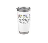 To God Be the Glory Christian Bible Verse Give God the Glory Vaso térmico de acero inoxidable de doble pared
