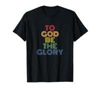 To God Be The Glory Christian Retro 70s Look Vintage Camiseta