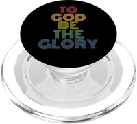 To God Be The Glory Christian Retro 70s Look Vintage PopSockets PopGrip para MagSafe