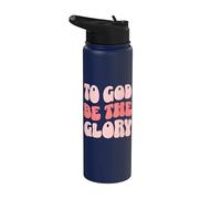 To God Be The Glory Mujer Protestante Cristiano Stainless Steel Insulated Water Bottle