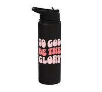To God Be The Glory Mujer Protestante Cristiano Stainless Steel Insulated Water Bottle