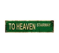 To Heaven Stairway - Letrero de metal vintage de estaño, letrero de calle, decoración del hogar, decoración de habitación, decoración de pared, decoración de baño, decoración de bar, decoración de