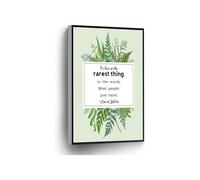 To Live Is The Rarest Thing In The World Canvas Print Oscar Wilde Quotes Wall Art Poster Green Plants Prints for Home Office School Wall Decor(Unframed,08x12inch(20x30cm))