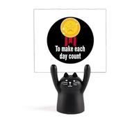 To Make Every Day Count Art Deco Fashion Memo Holder Cartoon Black Cat Stand Decor