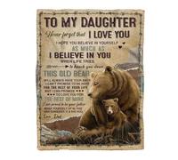 To My Daughter-Manta premium, manta de forro polar, uso en todas las estaciones, regalo de manta de forro polar for aliento positivo y amor for hija, regalos for cumpleaños, día de la madre, vacacione