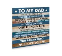 To My Hero Dad Poster, Personalized Gift from Daughter or Son, Father’s Day, Birthday, Retirement Present, Appreciation Wall Art for Dad(Unframed,08x12inch(20x30cm))