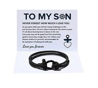 To My Son Love You Forever - Reloj náutico impermeable con pulsera para niño, cuerda de paracaídas con tarjeta T6V6, A