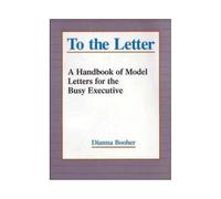 To The Letter by Booher Paperback Book