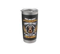 To This Face I Love My Airedale Terrier Dog Funny Puppy Vaso térmico de acero inoxidable de doble pared