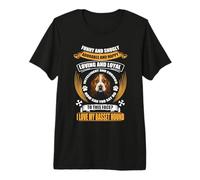 To This Face I Love My Basset Hound Dog Funny Puppy Dogs Camiseta Premium
