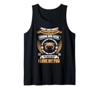 To This Face I Love My Pug Dog Funny Puppy Dogs Lover Camiseta sin Mangas