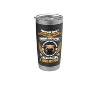 To This Face I Love My Pug Dog Funny Puppy Dogs Lover Vaso térmico de acero inoxidable de doble pared