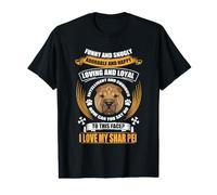 To This Face I Love My Shar Pei Dog Funny Puppy Dogs Lover Camiseta gráfica económica