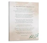 To Those Whom I Love And Those Who Love Me Poster In Loving Memory Canvas Art for Living Room Bedroom Funeral Service Decor