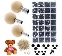 Toaboa 1003 ojos de seguridad de plástico DIY nariz de seguridad con lavadora herramientas auxiliares creativas interesantes ojos de botón para coser muñecas, figuras, juguetes de peluche