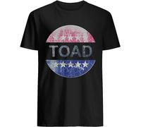 Toad for America Stars Vintage Men's Black Camiseta Unisex Clothing, Negro , XL