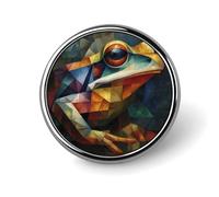 Toad in Abstract - Broche redondo para hombres y mujeres, insignia, collar, vestido, chaqueta, mochila, accesorios