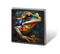 Toad in Abstract - Broches y alfileres unisex cuadrados ligeros para solapa, joyería para ropa, chal, sombrero