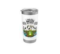 Toadally Awesome 2do grado divertido gaviota rana maestro niños Vaso térmico de acero inoxidable de doble pared