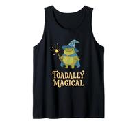 Toadally Magical Lindo Mago Rana Juego de Palabras Cottagecore Fantasía Camiseta sin Mangas