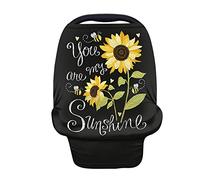TOADDMOS Funda de asiento de coche con abeja para bebés, cubierta de lactancia, toldo suave y transpirable para asiento de coche, carrito de compras, silla alta y fundas para cochecito (You are My