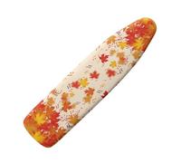 TOADDMOS Funda para tabla de planchar de hojas de arce naranja, resistente a las quemaduras, acolchado con bordes elásticos, cierres de velcro antideslizantes