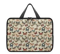 TOADDMOS Funda protectora para portátil de 10 pulgadas, diseño de mariposa con cremallera y asa, para suministros escolares y de oficina