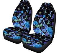 TOADDMOS - Fundas para Asientos Delanteros de Coche, diseño de libélula, Ajuste Universal para Coches, SUV, Camiones, Accesorios Interiores para automóviles