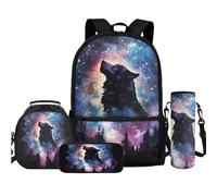 TOADDMOS Juego de mochila personalizada para el regreso a clases, bolsa de viaje, estuche para lápices, botella de agua, bolsa bandolera para adolescentes, niñas, niños, primaria, escuela secundaria