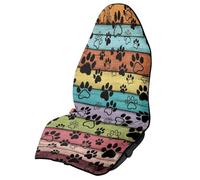 TOADDMOS Toalla de asiento de coche con diseño de patas de perro, color negro, toallas de secado y protectores de asientos para gimnasio, entrenamiento, correr, natación, playa y senderismo, respaldo