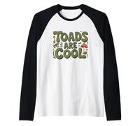 Toads Are Cool Whimsical Cute Mushroom Cottagecore Fashion Camiseta Manga Raglan