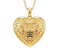 TOAKOT Collar con medallón de corazón que sostiene fotos para mujeres
