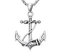 TOAKOT Collar de ancla para hombre, joyería de graduación 2026, colgante náutico para viajeros, graduados, marineros, One Size, Metal, Sin piedra preciosa