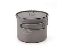 TOAKS - Taza de titanio puro ultraligera para exteriores con tapa y asa plegable